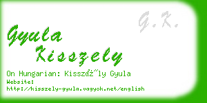 gyula kisszely business card